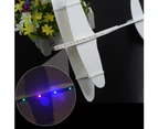 LED Light DIY Assembly Hand Throw Electric Glider Flying Airplane Model Kids Toy