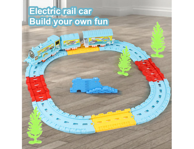 1 Set High Simulated Car Toy Funny DIY Tracks Train Model Toy for Children