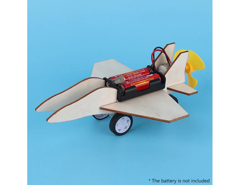 Kids Creative DIY Assembly Electric Slide Airplane Model Science Experiment Toy