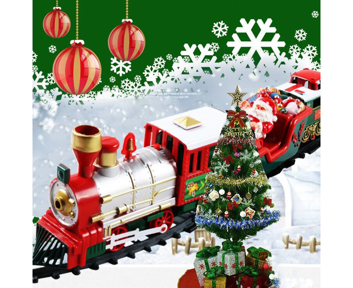 DIY Assembly Christmas Santa Train Railway Model Set Educational Kids Toy Gift