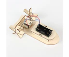 DIY Wooden 3D Electric Ship Model Puzzle Science Experiment Educational Kid Toy