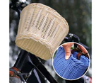 Windyhope Rattan Storage Pounch MTB Mountain Bicycle Removable Handlebar Basket Carrier-Red
