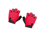Windyhope 2Pcs Gloves Soft Shock-proof Non-slip Half Finger Bike Gloves for Outdoor-Black L