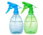 Clear Empty Plant Growth Watering Hairdressing Hair Salon Trigger Spray Bottle-Green