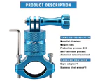 Aluminum alloy action camera bracket - blue.Suitable for sports cameras and sports cameras