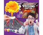 1Set Volcanic Eruption Model Eco-friendly Stimulate Learning Interest Plastic Plaster Painted Volcano Experiment Kit for School