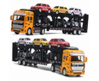 1:48 Alloy Car Exquisite Workmanship Wear-resistant Stylish Car Carrier Series Model for Boy - Yellow