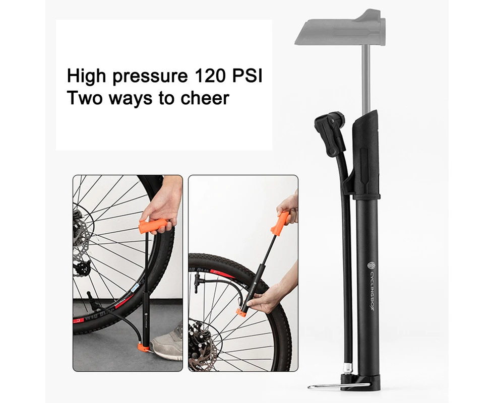 Windyhope Bike Pump Wear Resistant Waterproof Flexibility Road Mountain BMX Bikes Tire Pump Includes Mount for Bike-Black