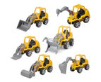 6Pcs Simulation Excavator Engineering Vehicle Model Kid Toy Car Collection Gift