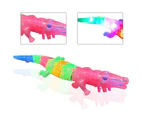 Portable Crocodile Toy Educational Musical Electric LED Luminous Animal Model Toy for Kids