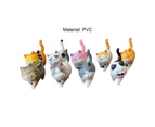 9Pcs Lovely Cats Model Rust-proof Excellent Craftmanship Solid Garden Decoration Mini Cats Statue for Girl - Multicolor