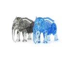 3D Crystal Elephant Model DIY Puzzle Jigsaw Gift Gadget Children Gift IQ Toy - Blue