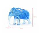 3D Crystal Elephant Model DIY Puzzle Jigsaw Gift Gadget Children Gift IQ Toy - Blue