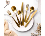 Sherwood 56-Piece Nouveau Cutlery Set - Matte Gold