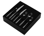 Sherwood 56-Piece Nouveau Cutlery Set - Matte Black