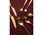 Sherwood 56-Piece Nouveau Cutlery Set - Matte Gold