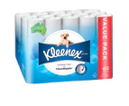 Kleenex Toilet Rolls Bath Tissue 3 Ply White x60 Rolls 180 Sheets Per Roll