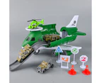 1 Set Airplane Toy High Stability Long Slides Broken-Proof Inertia Airplane Large Storage Transport Aircraft Vehicle Toy for Children - Green