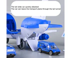 1 Set Airplane Toy High Stability Long Slides Broken-Proof Inertia Airplane Large Storage Transport Aircraft Vehicle Toy for Children - Blue