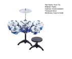 1 Set Popular Percussion Instrument Toy Plastic Drum - Blue