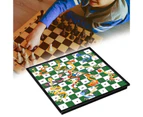 1 Set Snake Ladder Game Clear Pattern Bright Colors Foldable School Student Desktop Folding Chess Board Game for Gift