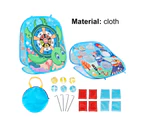 1 Set Sandbag Toy Cartoon Animal Pattern Parent-child Interaction Fabric Bean Bag Toss Game Toy for Outdoor - Light Blue