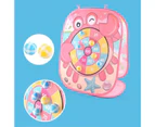 1 Set Sandbag Toy Cartoon Animal Pattern Parent-child Interaction Fabric Bean Bag Toss Game Toy for Outdoor - Pink
