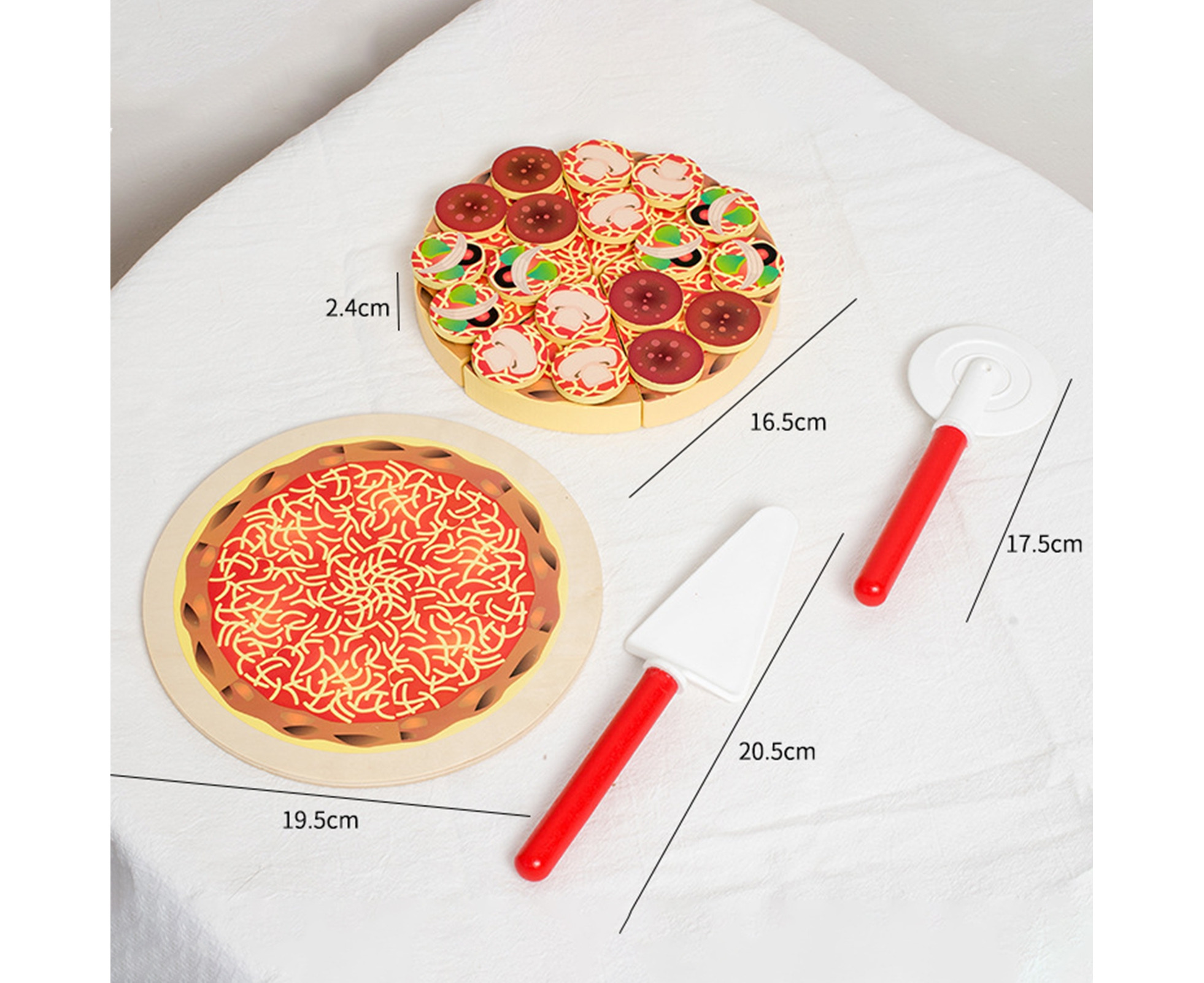 Cheers 1 Set Simulation Pizza 3D Forme Réaliste Portable Pizza Party Fast  Food Tranches Couper Jouer Jouet Alimentaire pour La Maternelle