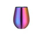 304 Stainless Steel Wine Glasses Coffee Drink Beverage Beer Drinkware Water Cup-Multicolor