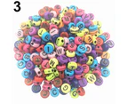 100 Pcs DIY Random Alphabet/Letter Acrylic Cube Spacer Loose Beads Jewelry Making - 11