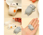 1Pc Super Soft Slow Rising Squishy Squeeze Cute Cat Smile Face Toy Kid Gift - Gray