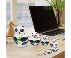 1Set Nesting Dolls Environmental Friendly Fine Workmanship Handicraft Product Traditional Matryoshka Nesting Panda Doll for Kids