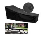 Beach Chair Cover Good Effect Wear-resistant Protective Drawstring No Penetration Dust-proof Sunlounger Cover Water Foldable Recliner Cover Backyard-Black