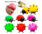 2Pcs Stress Reliever Toy Leisure Decorative TPR Ladybug Vent Flour Ball Depression Toy Birthday Gifts