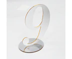 Seat Number Card Glossy Add Atmospheres Mirror Surface Standing Wedding Golden Table Number Feast Supplies - Silver 9