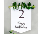 Birthday Number Flag Lightweight Portable Decorative Happy Birthday Party Bunting Number Flag Decoration for Home - C