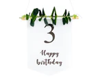 Birthday Number Flag Lightweight Portable Decorative Happy Birthday Party Bunting Number Flag Decoration for Home - D