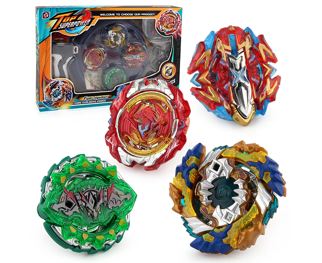 4 in 1 Beyblade Burst Starter Battling Top Toy Fusion Master with Launcher Set