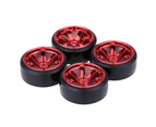 4Pcs Great Vehicle Toy Tire Plastic 1/10 RC Drift Car - Red