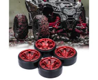 4Pcs Great Vehicle Toy Tire Plastic 1/10 RC Drift Car - Red
