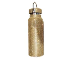 Insulated Rhinestone Vacuum Cup Stainless Steel Flask Bottle Drinking Kettle-Golden 350ml