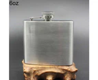 4 5 6 7 8 10 oz Stainless Steel Vodka Whiskey Alcohol Hip Flask Cap Funnel-5oz