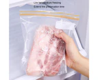 1 Set Food Storage Bag Well Sealed Double Zipper Multi-purpose Reusable Gallon Freezer Bags for Home