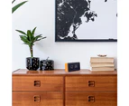 NeXtime Small 18cm Flip Clock Desk/Wall Rectangle Home/Office Decor Black/Orange
