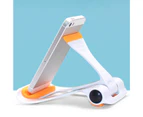Phone Stand Strong Load Capacity Adjustable Anti-slip Foldable Hands-free Desk Stand Mobile Phone Holder for Tablet - Yellow