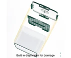 Food Storage Container Square Shape Moist-proof Sealed Design Plastic Kitchen Foods Storage Canisters for Pantry-Green L