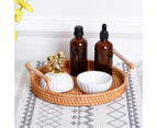 Rattan Tray Hand-Woven Convenient to Use Round Fruit Snacks Storage Basket for Living Room