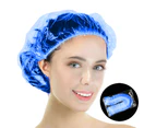 Shower cap|100pcs Thickened Independent Disposable Shower Cap-Blue