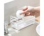 Wrought lron Sponge Holder Anti-deformed Waterproof Good Ventilation Sink Sponge Holder for Bathroom White