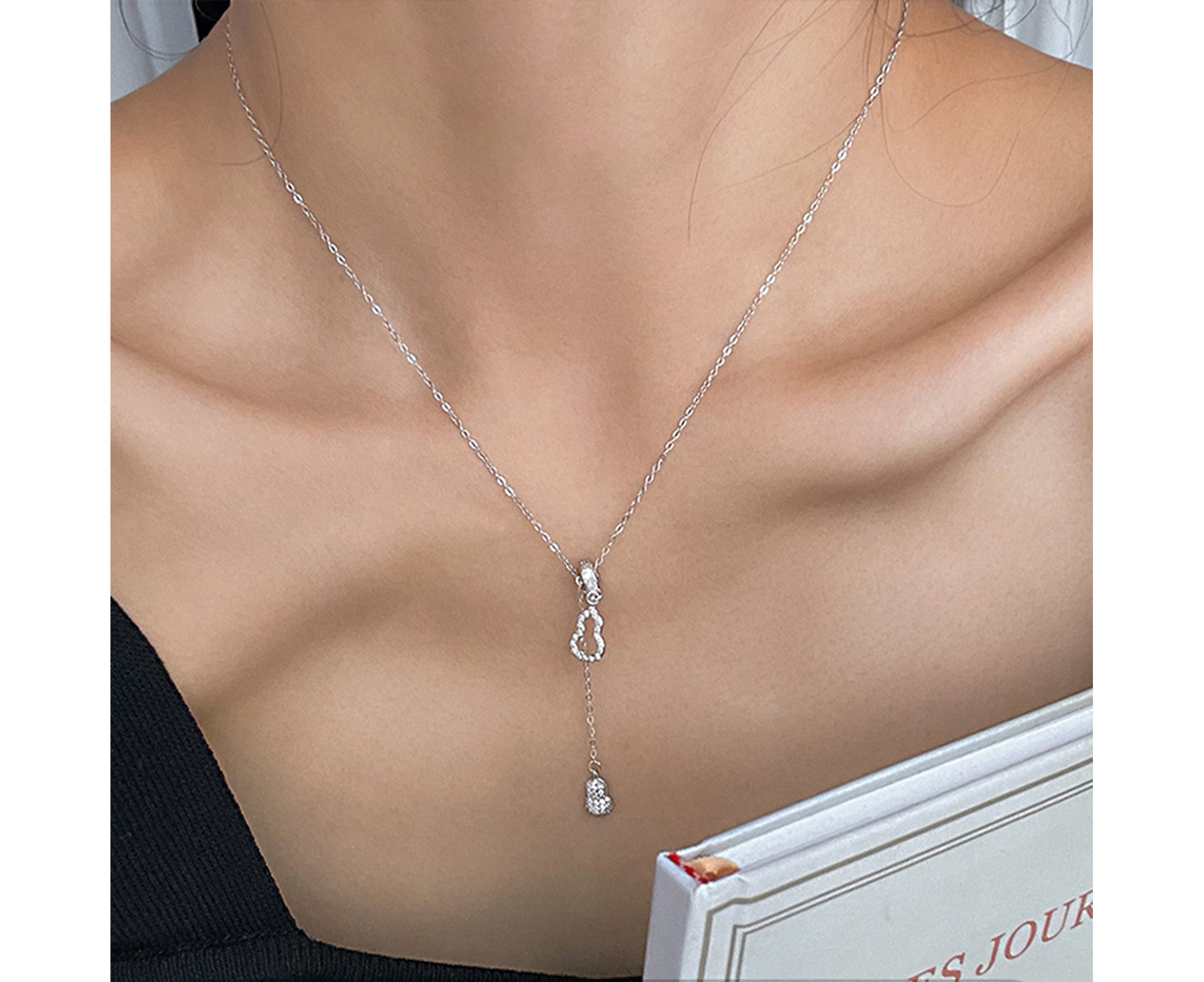 XINHUADSH Clavicle Chain Fine Workmanship Fade-resistant Wear-resistant  Elegant Anti-rust Neck Decoration Accessory Y Shape Thin Chain Necklace for  Daily Life 